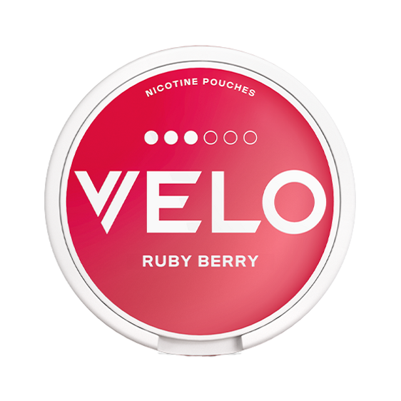 VELO Ruby Berry Nicotine Pouches (Single Can) 6mg